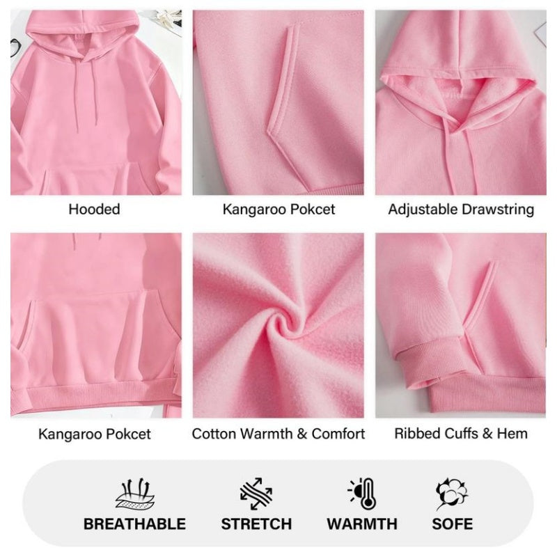 Women's Blessed Graphic Hoodie & Jogger Set – Cozy 2-Piece Casual Tracksuit