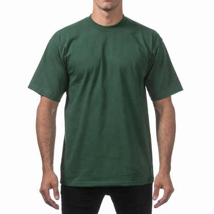 Men's Heavyweight Cotton Short Sleeve T-Shirt - Classic Plain Solid Basic Tee, Big & Tall Sizes XS-5XL
