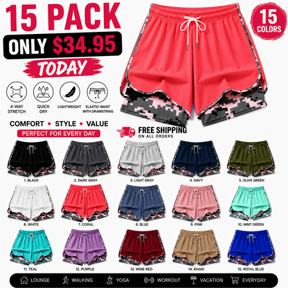 【LAST DAY SALE】Women's casual athletic shorts with pockets