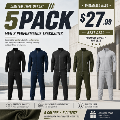 Men's Sport & Casual Tracksuit Set