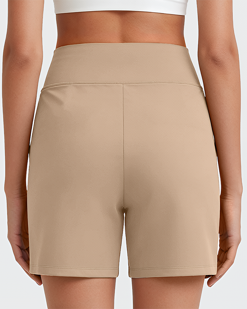 CLEARANCE SALE🔥Women's High-Waisted Athletic Bermuda Shorts with Pockets