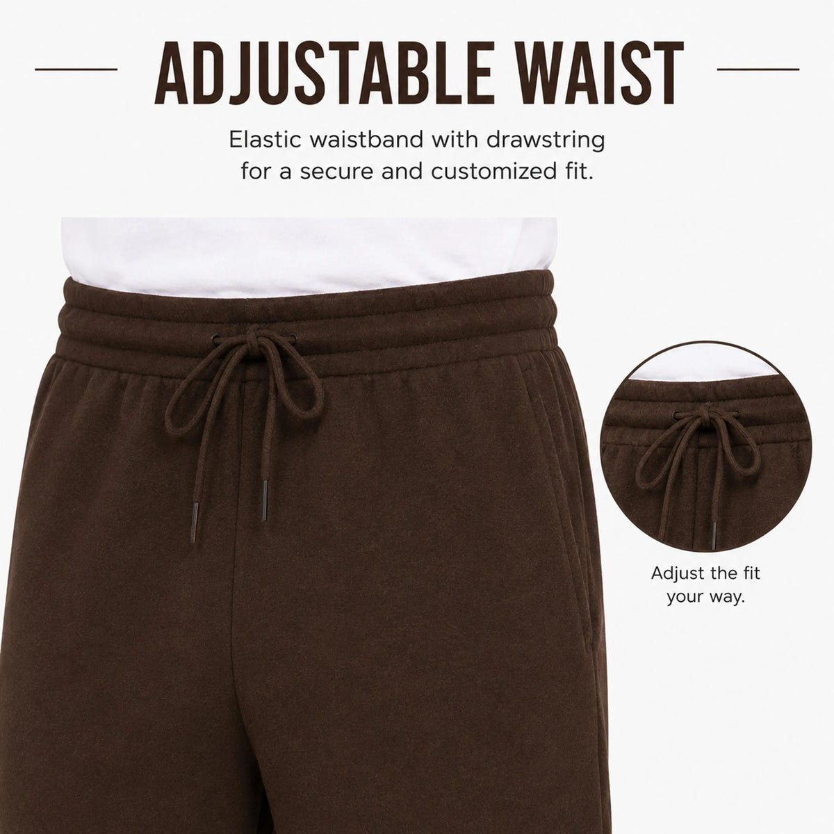 Men's Classic Heavyweight Fleece Sweatpants Open Bottom Loose Casual Warm Athletic Pants for Daily & Sports Wear