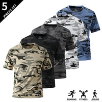 5PCS-Khaki + Black + Gray + White + Blue