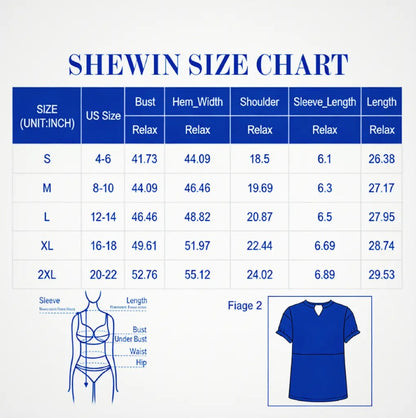 Women's Waffle Knit V-Neck Tunic Top Casual Short Sleeve Loose Fit Lightweight Summer Shirt for Beach Party Back to School Daily Wear