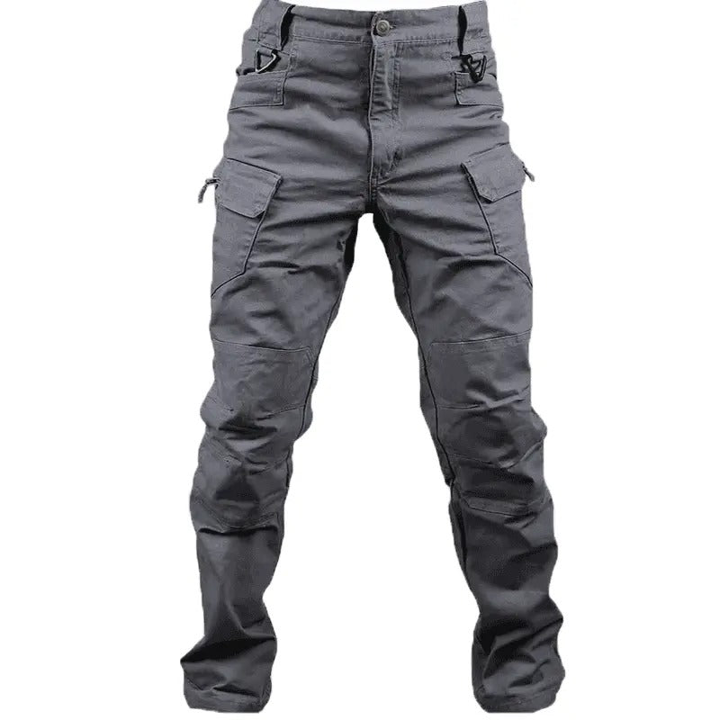 Men's Lightweight Straight Leg Cargo Pants Durable Casual Outdoor Pants with Zipper Pockets