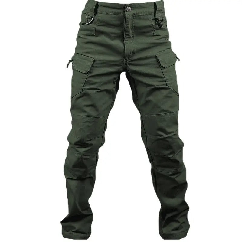 Men's Lightweight Straight Leg Cargo Pants Durable Casual Outdoor Pants with Zipper Pockets