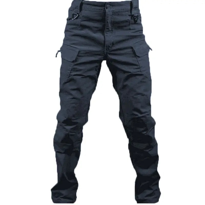 Men's Lightweight Straight Leg Cargo Pants Durable Casual Outdoor Pants with Zipper Pockets
