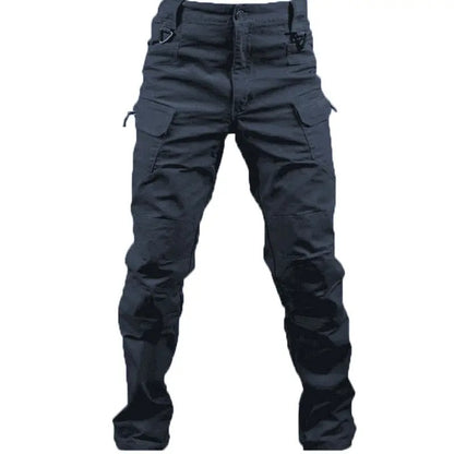 Men's Lightweight Straight Leg Cargo Pants Durable Casual Outdoor Pants with Zipper Pockets
