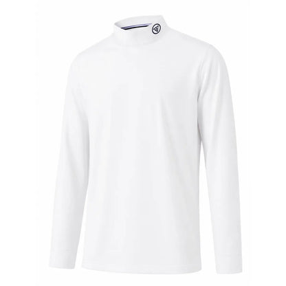 Men's Heather Mock Neck Thermal Long Sleeve Top, Basic Soft Undershirt Knit Sweater for Golf & Daily Casual Wear