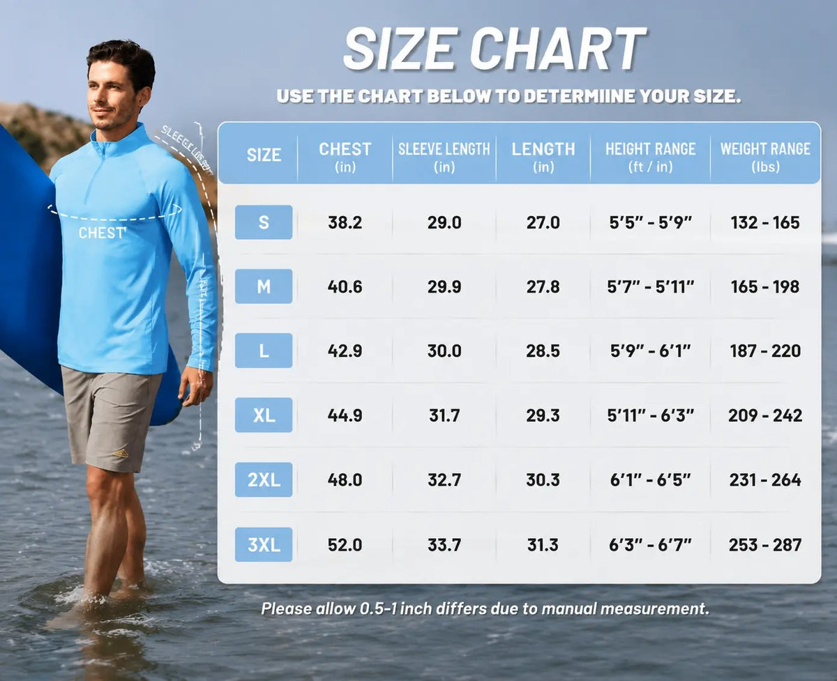 Men's UPF 50+ Quick Dry 1/4 Zip Long Sleeve Shirts, Lightweight Athletic Rashguard Tops, Soho Chic Casual Outdoor Sport Shirts