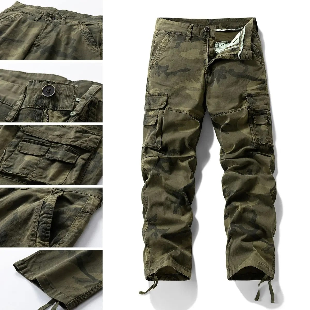 Men's Heavyweight Camouflage Work Trousers, Durable Functional Heavy-Duty Tactical Pants