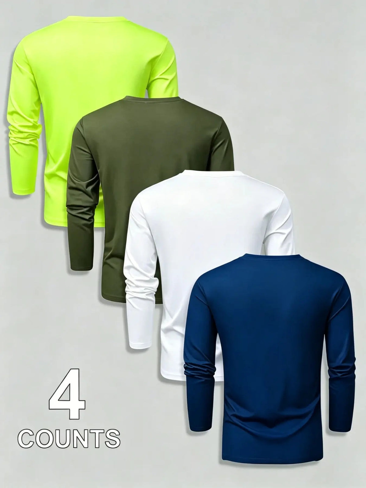 Men's Bull Head Print Long Sleeve T-Shirt, Breathable Athletic Casual Workout Tops