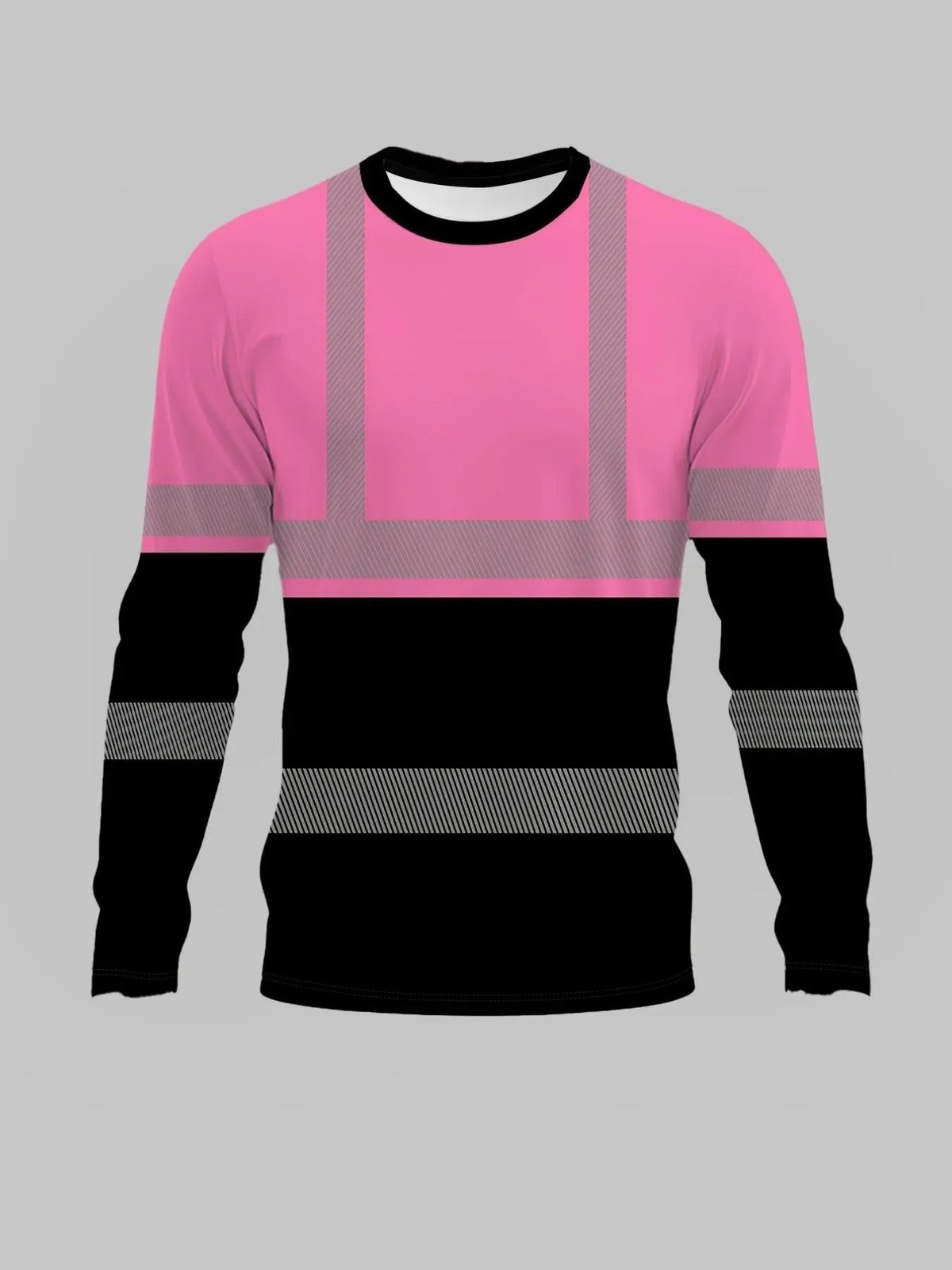Men's Color Block Striped Long Sleeve T-Shirt Casual Streetwear Crew Neck Tops