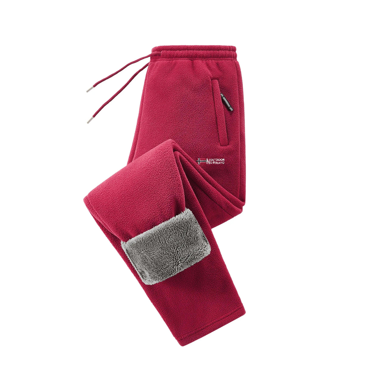 Men's Fleece Lined Winter Athletic Pants, Elastic Drawstring Warm Casual Long Pants with Pockets, Comfort Thick Thermal Joggers