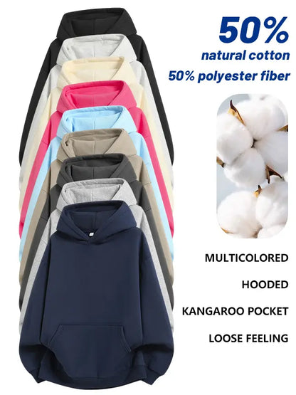 Men's Cotton Blend Pullover Hoodie