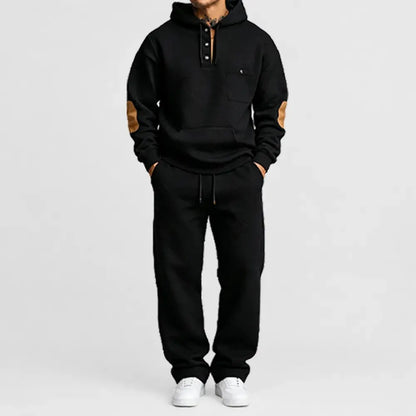 Men's 2-Piece Textured Hoodie Tracksuit