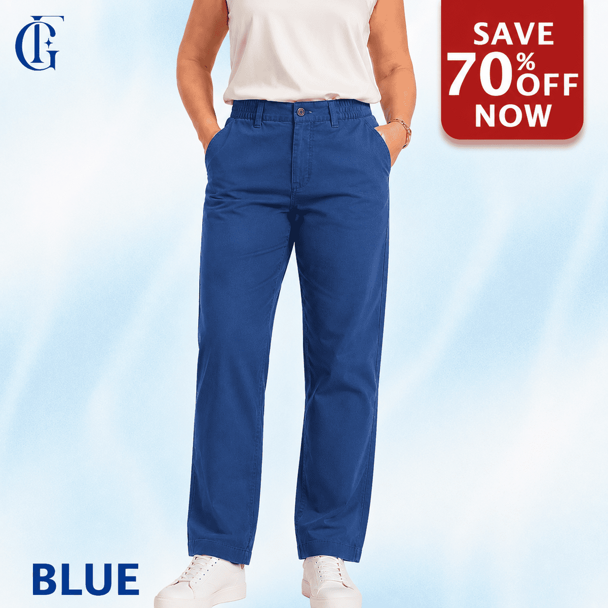 Women Multi-Pocket Stretch Comfort Pants