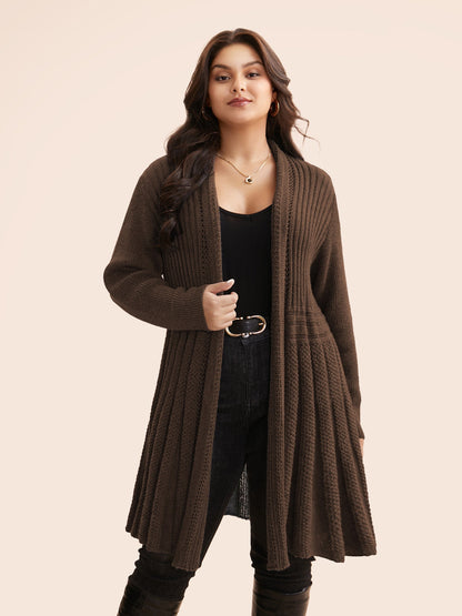 🔥 MAJOR SALE-Women's Textured Long Cardigan – Relaxed Kimono-Style Open Front Sweater