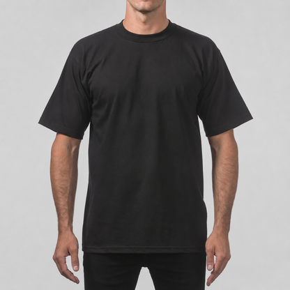 Men's Heavyweight Cotton Short Sleeve T-Shirt - Classic Plain Solid Basic Tee, Big & Tall Sizes XS-5XL