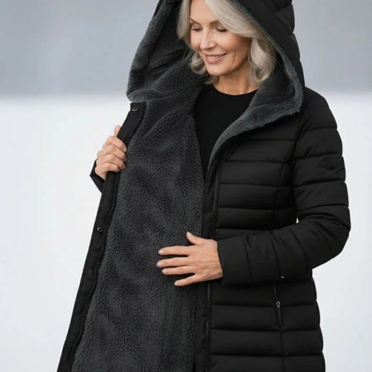 [LAST DAY SALE]-Quilted coat with fleece lining