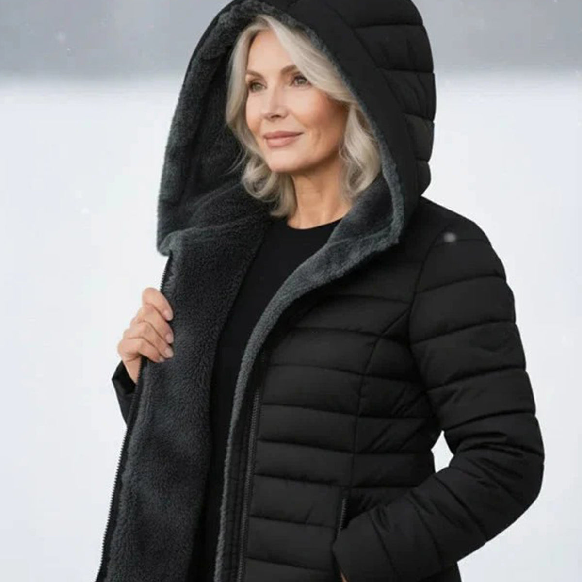 [LAST DAY SALE]-Quilted coat with fleece lining