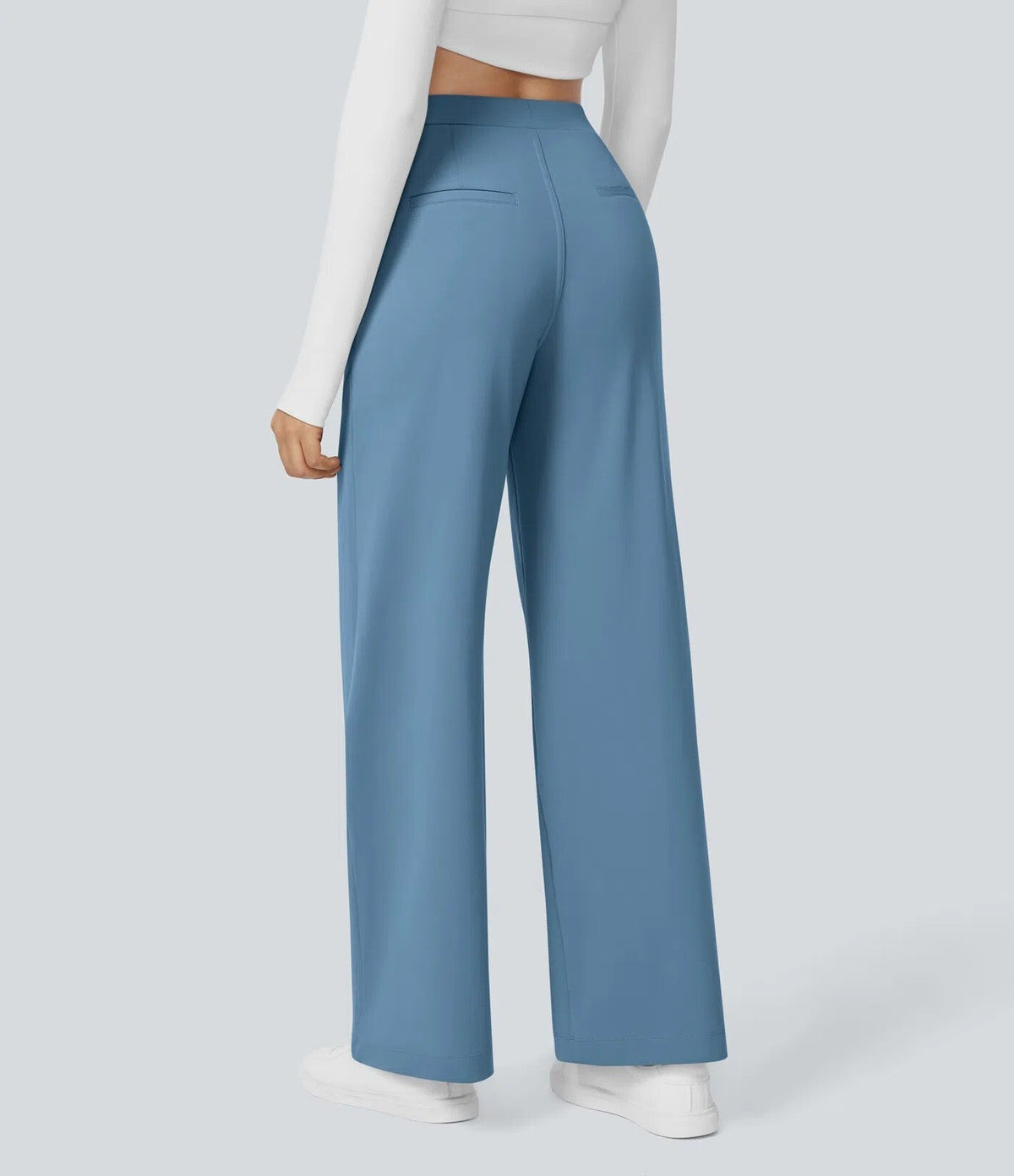 🔥 LAST DAY SALE  High‑Waist Straight‑Leg Tailored Trousers with Side Pockets