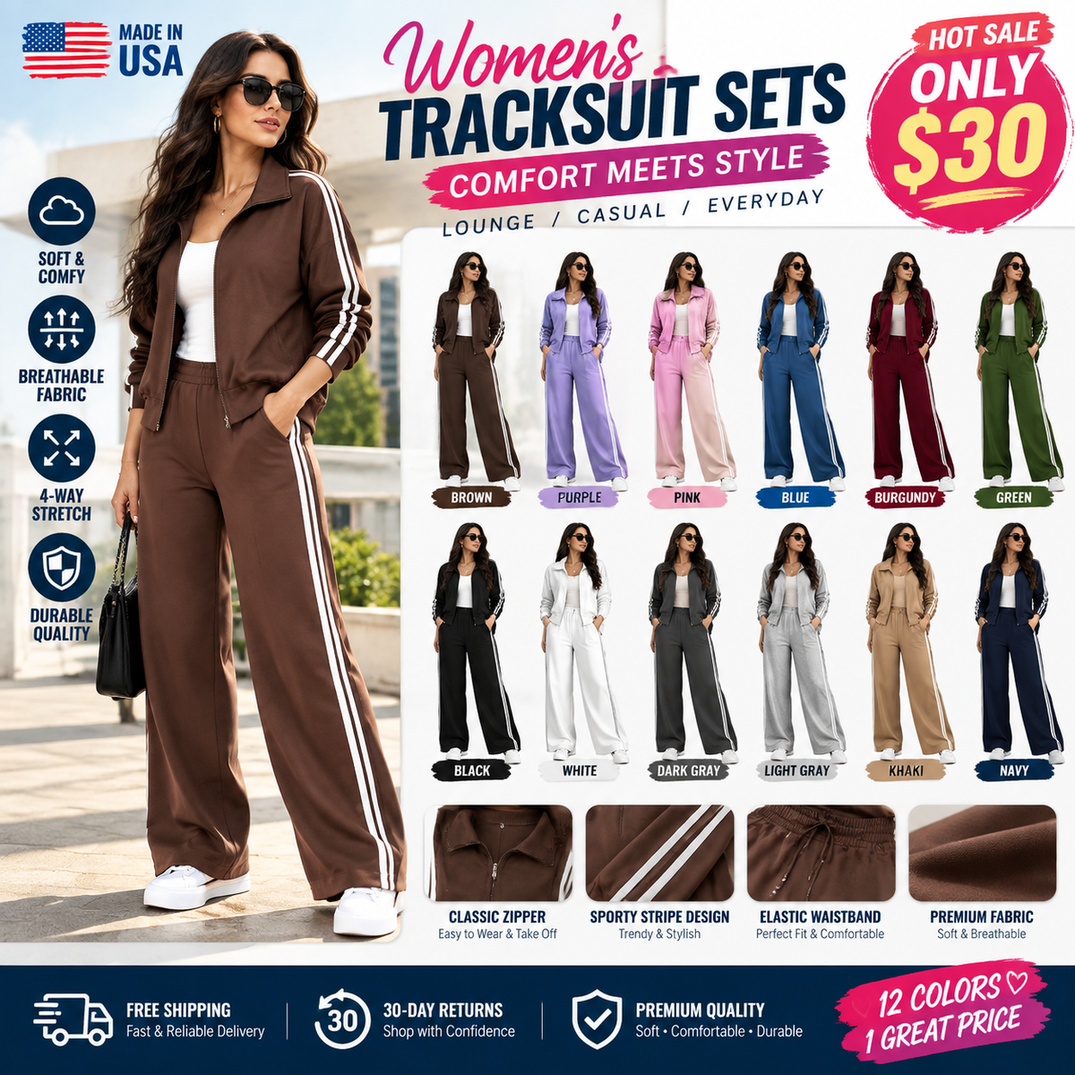 ⚡ FINAL SALE 🔥 - Women's Sporty Two-Piece Set – Casual & Comfy