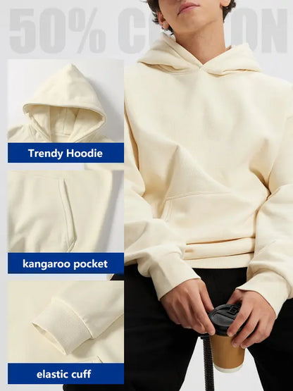 Men's Cotton Blend Pullover Hoodie