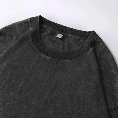 Men's 8-Pack Oversized Washed Long-Sleeve Tee – Unisex Distressed Vintage Crewneck Top