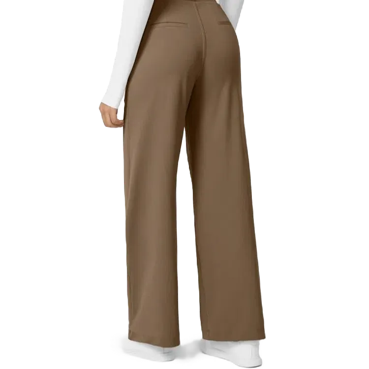 Flex High Waist Pleated Work Pants