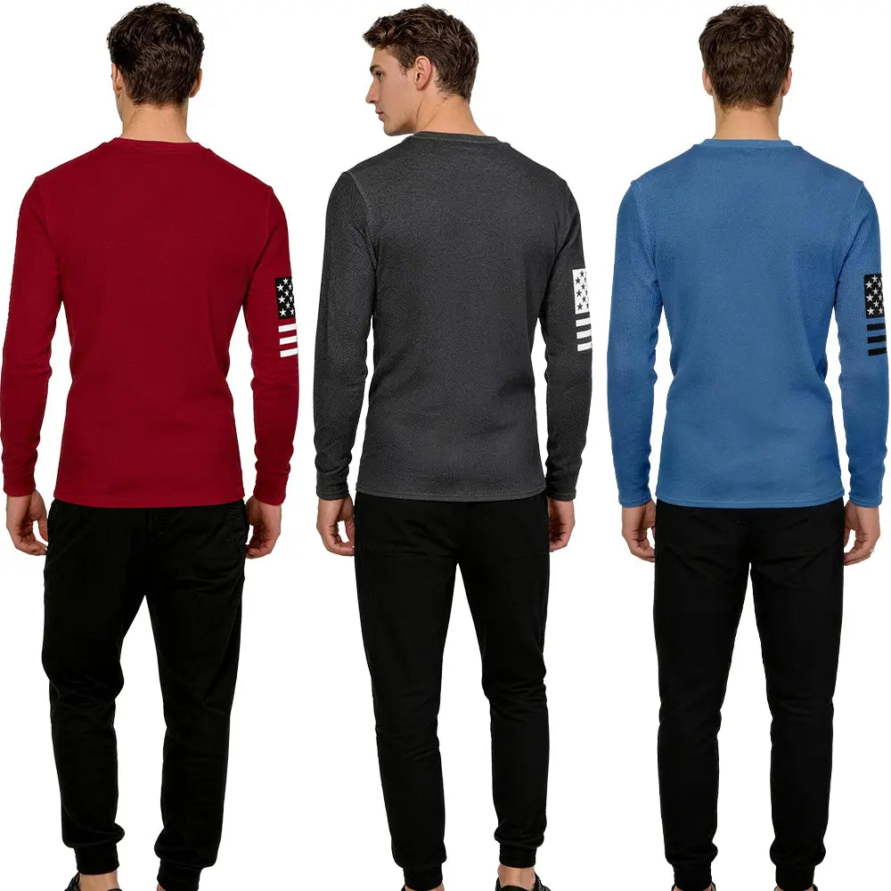 Men's 5-Pack Lightweight Long Sleeve Quick-Dry Athletic Shirts