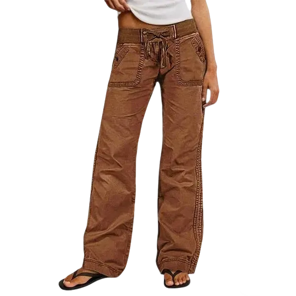 Women's High Stretch Mid Rise Straight Pants