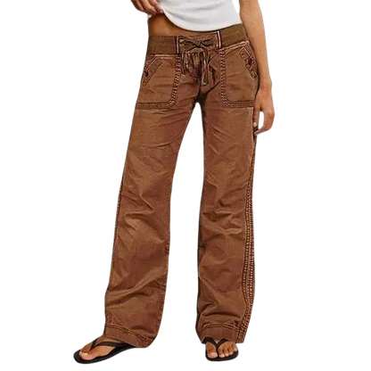 Women's High Stretch Mid Rise Straight Pants