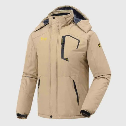 🔥Last day promotion⚡Men's Ski Snow Jacket  Waterproof Insulated Fleece Outdoor Mountain Hooded Winter Coat