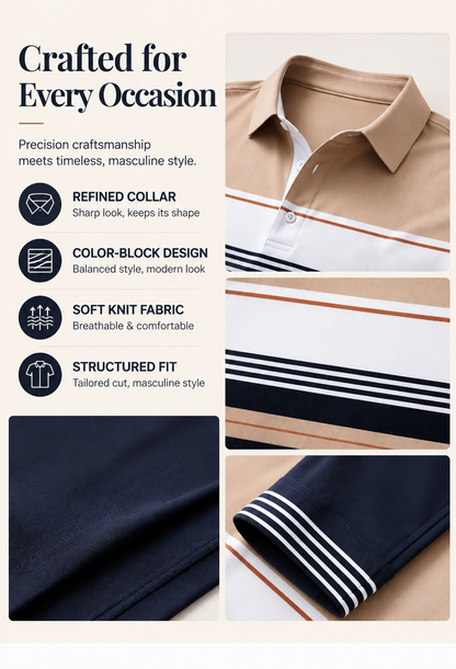 📢🎉50% off!!!🛍️✨Classic color-blocked striped top for men
