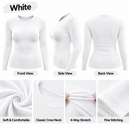 🏭 FACTORY LIMITED-TIME SALE ⚡ FINAL SALE – 4 FOR $24.99! Women's Soft Stretch Long Sleeve Tops