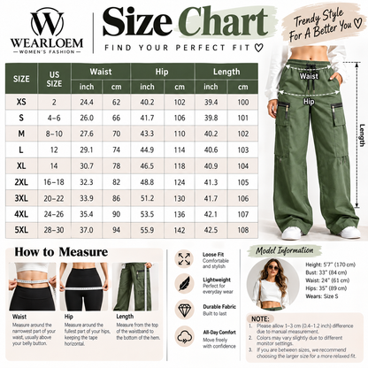 🍂 FALL SPECIAL | 10 FOR ONLY $23.99! Women's Lightweight Multi-Pocket Cargo Pants – Relaxed Fit Everyday Style