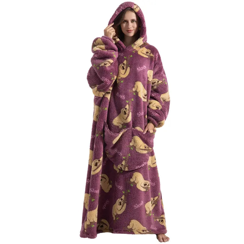 🔥 TODAY ONLY SALE! Msrlassn Oversized Sherpa Wearable Hoodie Blanket – Ultra-Soft, Warm & Cozy | Limited-Time Deal