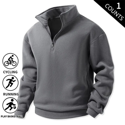 Men's Quarter-Zip Fleece Sweatshirts – Single or 3-Pack