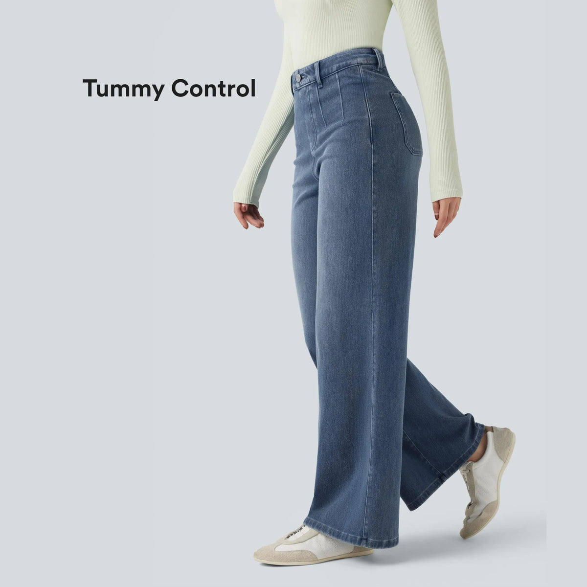 🤲⏰ TODAY ONLY - High Waisted Tummy Control Wide Leg Jeans