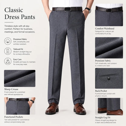 Men's Classic Ice Silk High Waist Comfort Pants