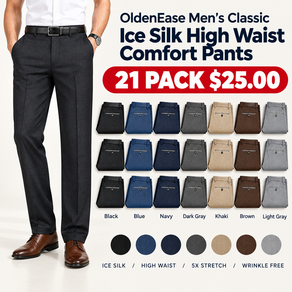 Men's Classic Ice Silk High Waist Comfort Pants
