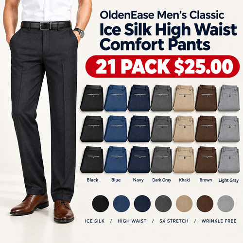 Men's Classic Ice Silk High Waist Comfort Pants