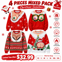 4-Piece Mixed Pack * Red