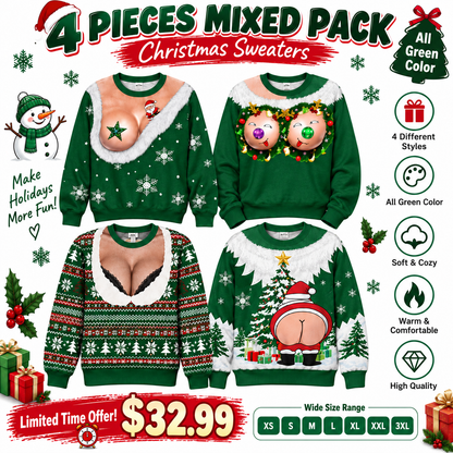 🔥 BUY 2, GET 2 FREE! ONLY $25.99 – Limited-Time Sale! Custom Funny Ugly Christmas Sweatshirt – Personalized Gift for Mom, Wife, Daughter & Besties