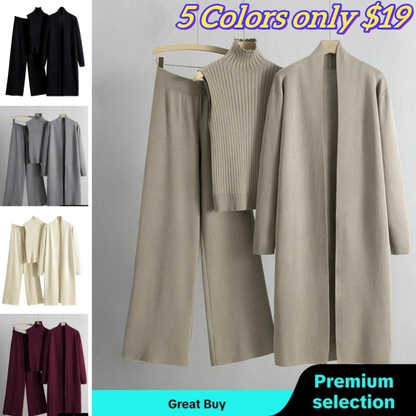 Sweater Set with Sleeveless Vest
