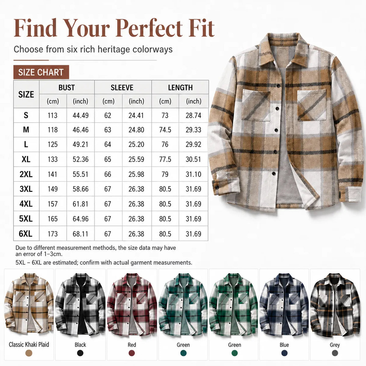 Men's Casual Plaid Flannel Shirt
