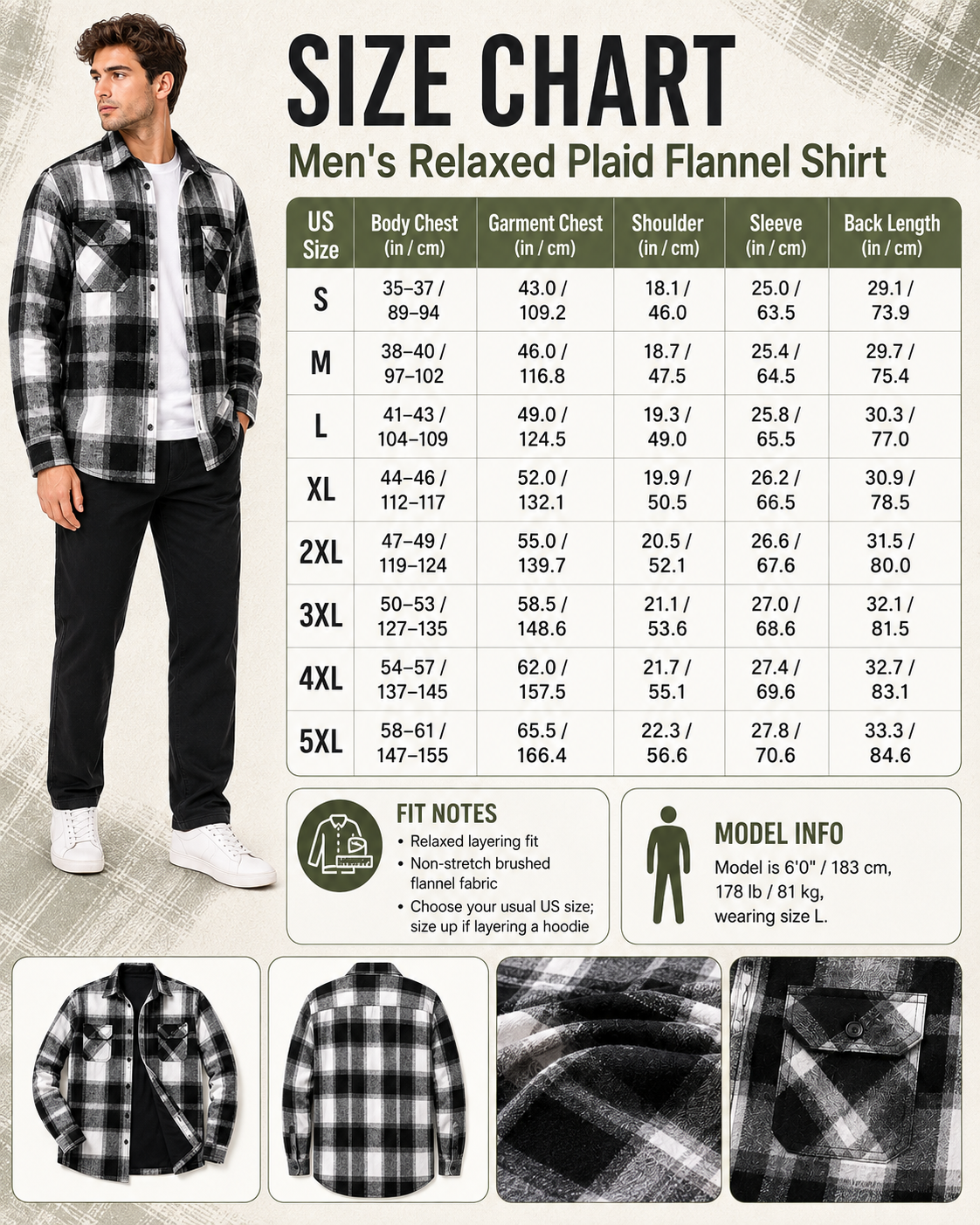 Men's Relaxed Plaid Flannel Shirt