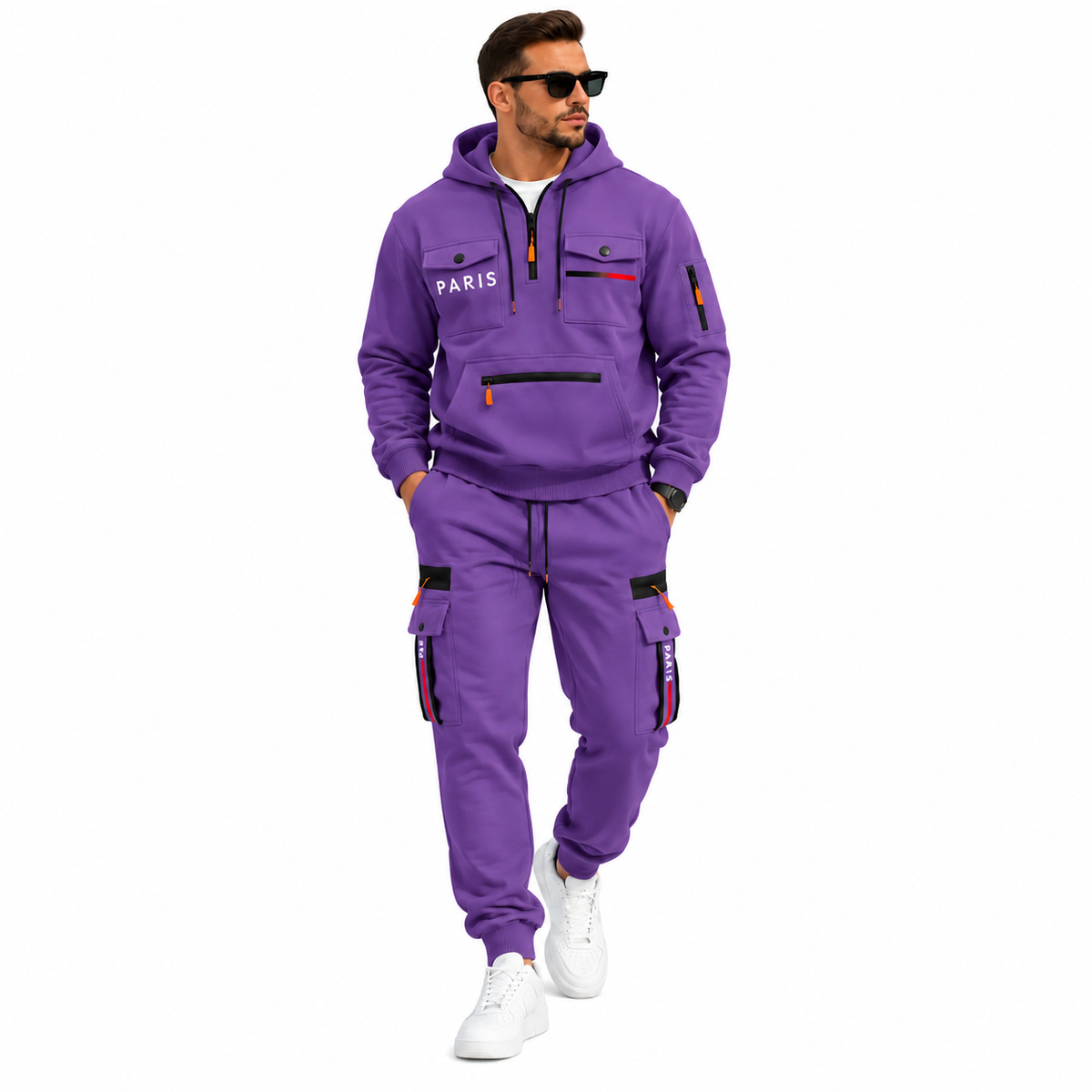 Men's 2-Piece Hoodie & Cargo Jogger Set
