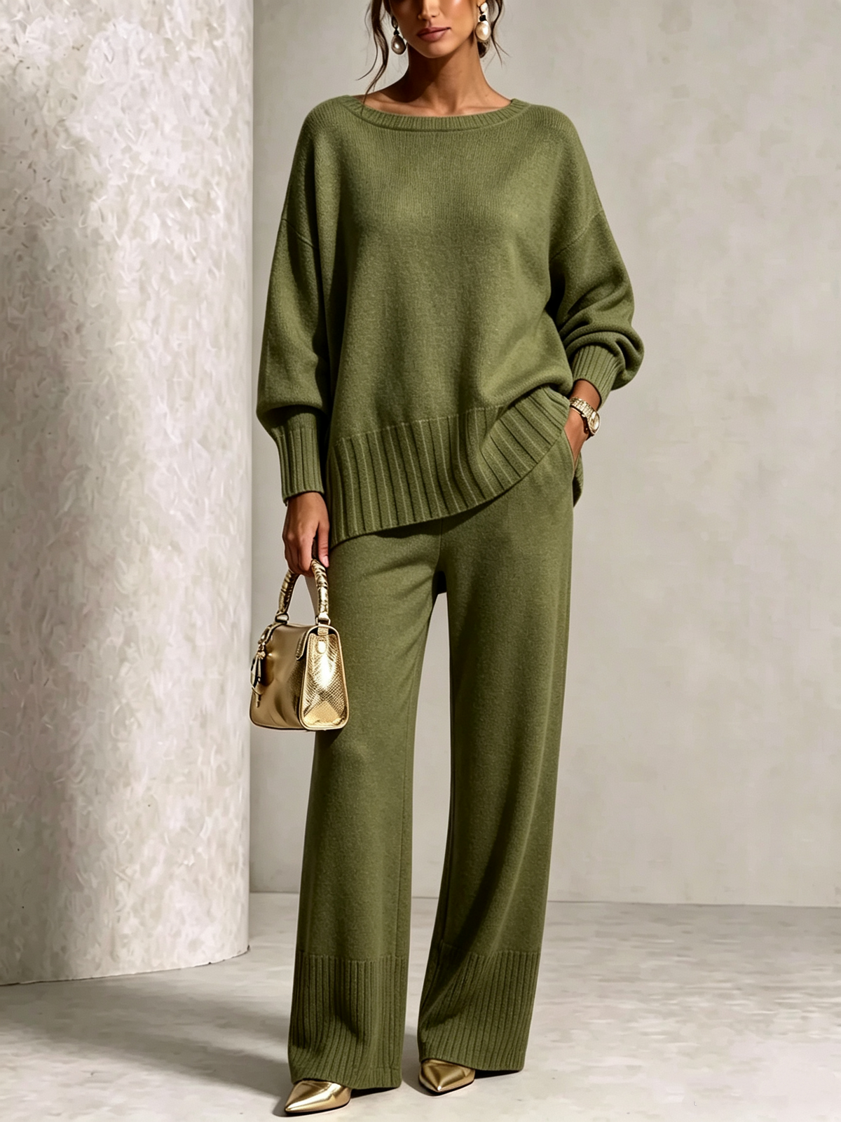 🤲New Arrivals🔥Hot Sale Soft Cashmere Casual Sweater Suit